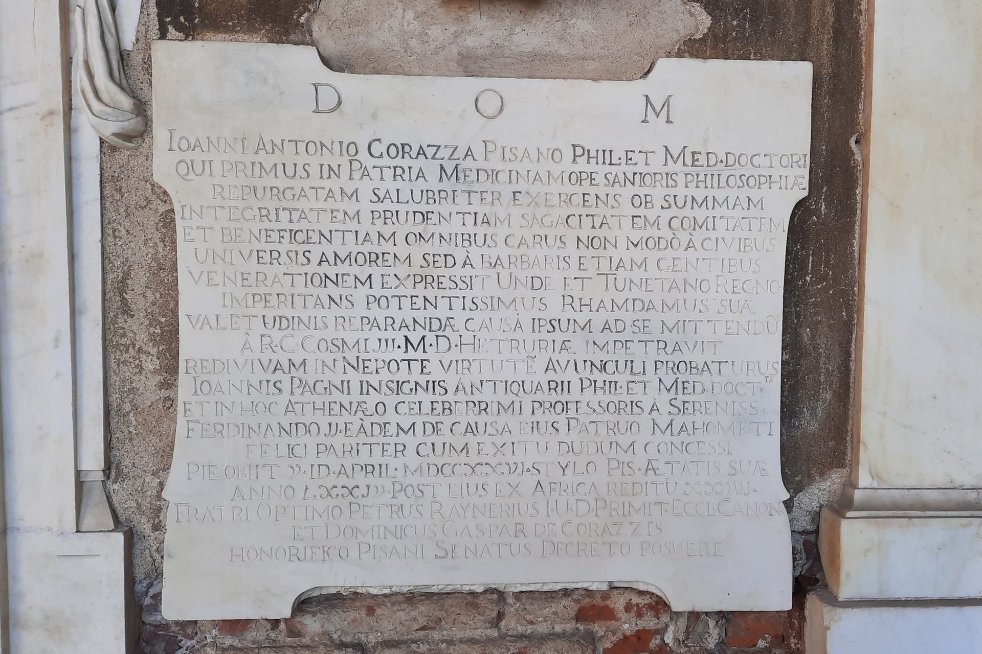 Giannantonio Corazza's funeral monument, Campo Santo, Pisa - 05.jpg